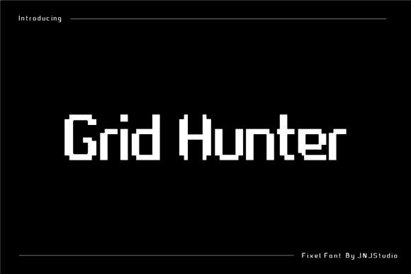 Grid Hunter Pixel Font for Bold Web Design