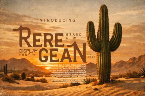 Reregean Font: Nostalgic Design for Editorial Projects