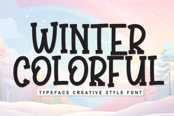 Winter Colorful Font